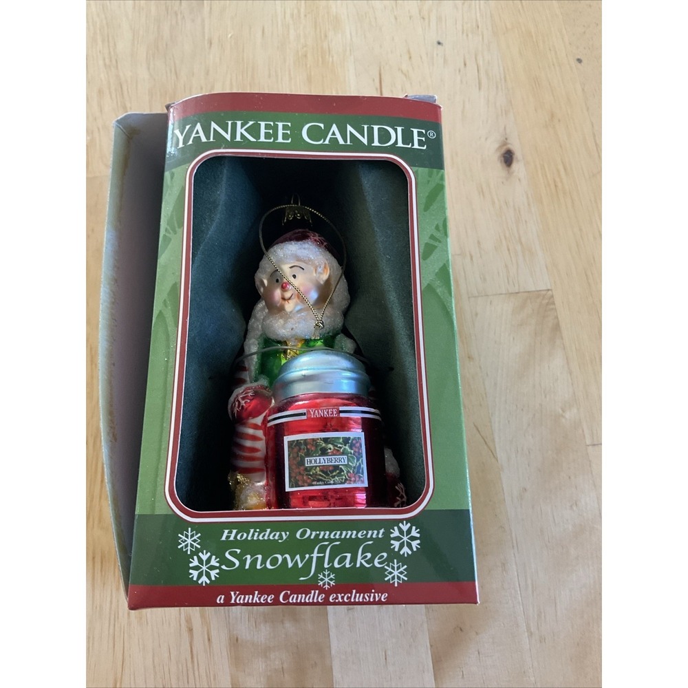 Yankee Candle Holliday Christmas Ornament Snowflake Elf 2004 New Hollyberry